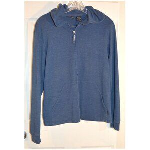 NY Jeans by New York & Company Hoodie Women's Hooded Jacket Blue Size M